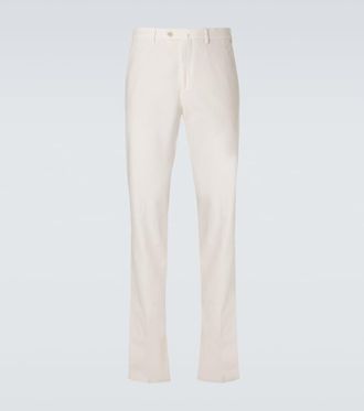 Loro Piana Carlo cotton-blend straight pants