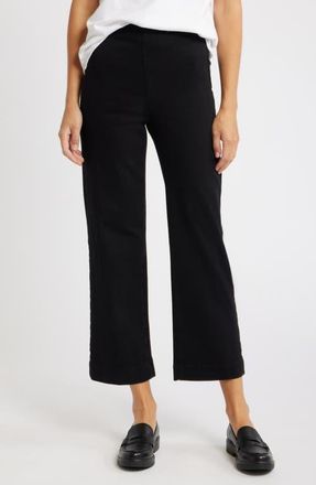 Frank & Eileen Westport Ankle Wide Leg Pants in Black at Nordstrom, Size 4