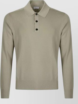 Burberry wool long-sleeve polo shirt