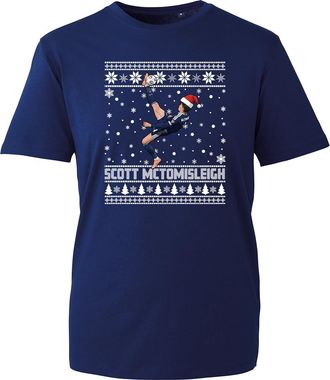 Generic Scott McTominay Christmas T-Shirt, Overhead Kick Goal Ugly Xmas Gift, Scotland World Cup Fans Christmas T-Shirt(Navy Blue, 12 Years)