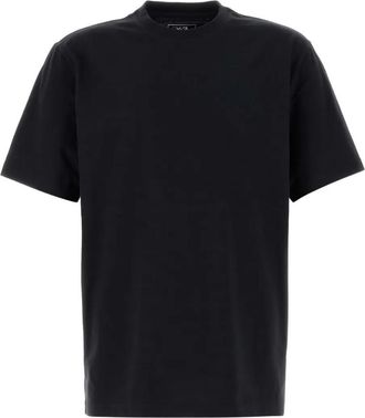 Yohji Yamamoto Back Print Short Sleeved Cotton T-Shirt Clothing