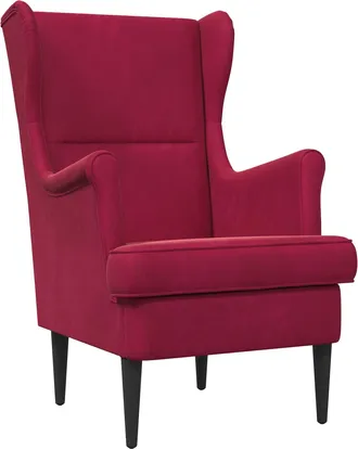 vidaXL Sill&oacute;n Rojo Vino Terciopelo Vidaxl