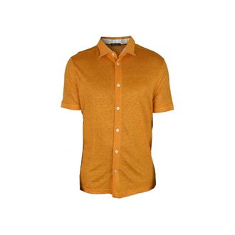 Loro Piana Overhemden, Heren, Oranje, S, Leer, Polo Shirt