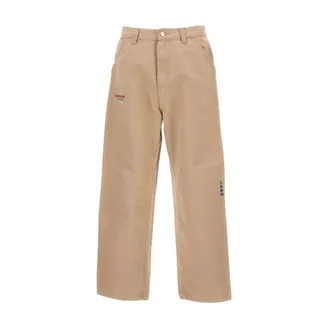 Carhartt Work in Progress Carhartt Wip, Straight Trousers, male, Brown, Size: M Dearborn Trousers