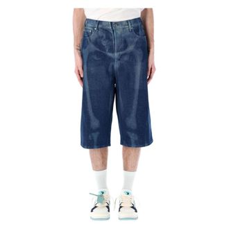 Off-white Body Scan Denim Shorts - Heren - Denim shorts - Blauw - W31 - Denim - Korte Broeken