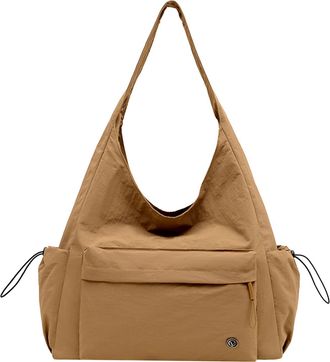 Generic Cymwer Nylon Versatile Shoulder Bag Fashion Tote Bags for Women Shopping Travel(Khaki) (Khaki)