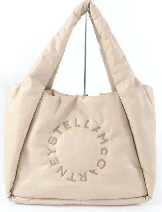 Stella McCartney Stella Mccartney Beige Polyester Elastane Nylon Pouch Tote Bag (Pre-Owned)