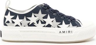 Amiri Schoenen, Heren, Veelkleurig, 45 EU, Leer, Star-patch Platform Sneakers