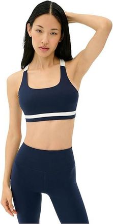 SPLITS59 Miles Rigor Medium Support Bra Womens Bra Indigo/White : SM, Nylon/Spandex