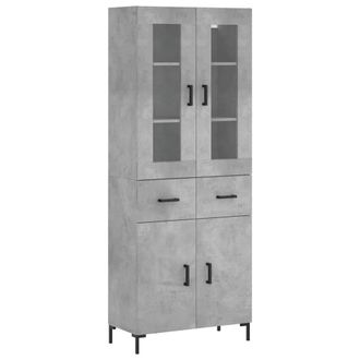 Berkfield Home Highboard Concrete Grey 69.5x34x180 cm Engineered Wood