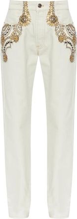 Versace Jeans con Applicazioni Scintillanti - - Jeans - Donna - Bianco - W26