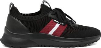 Bally Zwarte Sneaker met Vetersluiting en Treklip - Heren - Sneakers - Zwart - 44 EU - Leer - Schoenen