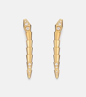 Bulgari Serpenti Viper 18kt gold earrings with diamonds