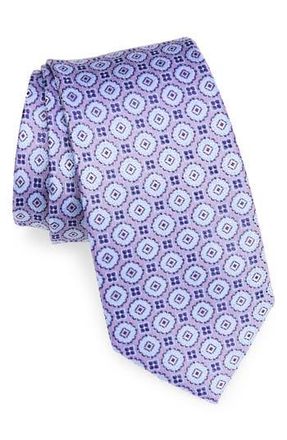 Duchamp Medallion Jacquard Silk Tie in Lavender at Nordstrom Rack