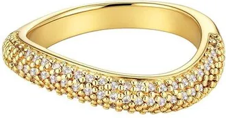 Adornia Adornia 14K Plated Curved Cz Chunky Band