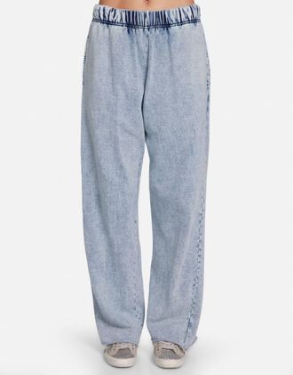 Michael Lauren Mabel Wide-Leg Pant In Faded Denim