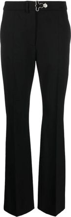 Moschino Wijde broek - Dames - Wijde Broeken - Zwart - M - Polyester - Broeken