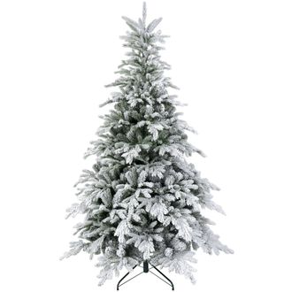 HOMCOM Artificial Christmas Tree with Realistic Snow Branches - LED Lights | TJ Hughes
