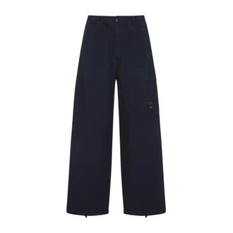 C.P. Company Wide Trousers, male, Blue, Size: XL Micro-Reps Boxy Cargo Pants