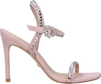 Stuart Weitzman Roze leren stilettohak sandalen - Dames - Sandalen met hakken - Roze - 38 1/2 EU - Su&egrave;de - Schoenen