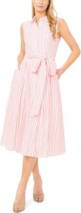 Ted Baker Charlie Stripe Seersucker Midi Dress in Geranium at Nordstrom, Size X-Large