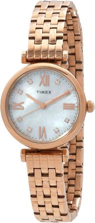 Timex Parisienne Quartz Crystal Mother of Pearl Dial Ladies Watch TW2T78800