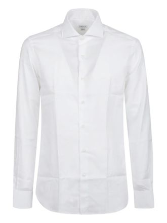 Orian point-collar cotton shirt - White