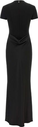 Rotate Draped Structured Bodice Dress - Black