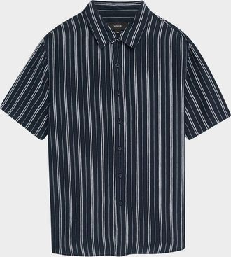 Vince Mens Classic Striped Sport Shirt