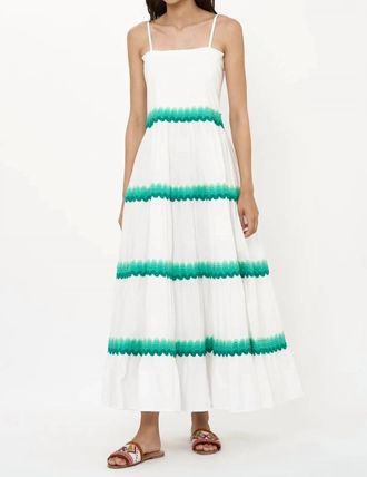 Oliphant Smocked Back Maxi Dress In Pacifica Aqua