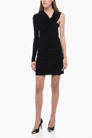 Saint Laurent Asymmetric Dress with Knot Detail Saint Laurent