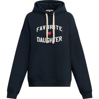 Favorite Daughter Heart Logo Hoodie in Navy/White at Nordstrom, Size X-Large