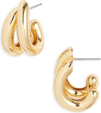 JENNY BIRD Florence Double Hoop Earrings in High Polish Gold at Nordstrom