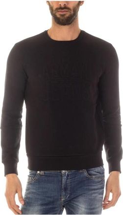 Armani Jeans Capuchontrui - Heren - Sweatshirts - Zwart - XS - Katoen - Hoodies & sweatvesten