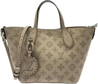 Louis Vuitton Pre-owned Mahina Blossom Kalfsleren Schoudertas - Dames - Vintage Handtas - Grijs - ONE Size - Leer - Vintage