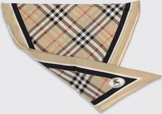 Burberry Foulard triangolare da uomo in seta con motivo check