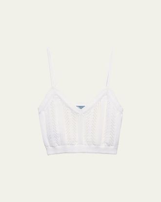 Prada Crop Cotton Tank Top