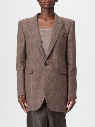 Saint Laurent Blazer monopetto Saint Laurent in misto lana Tartan