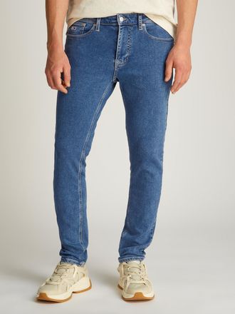Tommy Jeans Tapered-fit-Jeans TOMMY JEANS Austim Slim Tapered Gr. 30, blau (denim medium), Jeans, Herren, 30, L&auml;nge 34, Denim/Jeans, Obermaterial: 98% Baumwolle, 