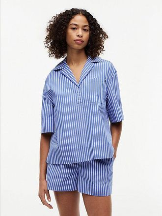 Tommy Hilfiger Camisa de manga corta y corte amplio en popel&iacute;n