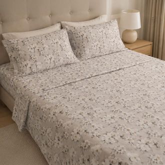 Dmora Juego De Funda N&oacute;rdica Matrimonial Sadakare, Funda De Almohada Incluida, Lavable, Apto Para Secadora, 300x250 Cm Gris