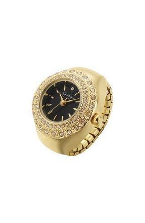Jessica Simpson Miligrain Crystal Ring Watch, 22mm in Gold at Nordstrom Rack