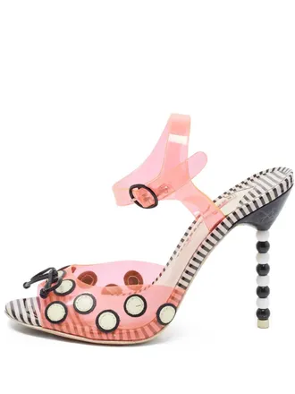 Sophia Webster pre-owned 120mm striped sandals - Orange