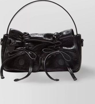 Acne Studios foldover top shoulder bag with heart charm