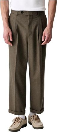 Dr&ocirc;le de Monsieur Kostuumbroek - Heren - Nette broeken - Bruin - XL - Wol - Broeken