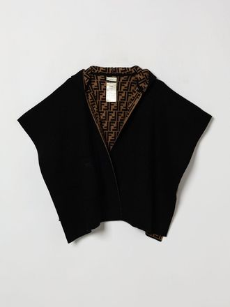 Fendi Mantella da bambino oversize in lana e cashmere con monogram FF