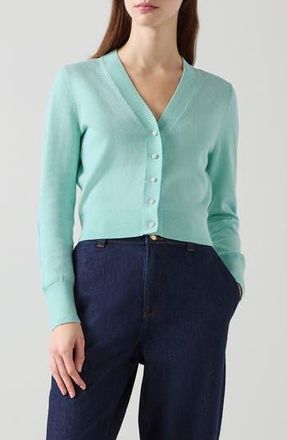 L.k. Bennett Metallic Cardigan in Pale Mint at Nordstrom Rack, Size X-Small
