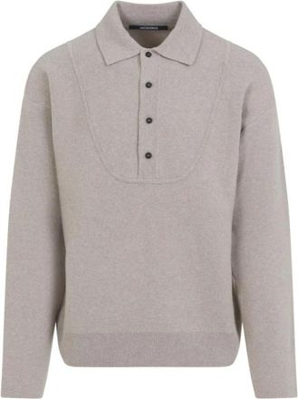 Jacquemus Gebreide Polo Sweater - Heren - Ronde hals truien - Grijs - XL - Truien & Vesten