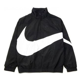 Nike Big Swoosh Sportswear Cardigan Woven Jacket Black AR3132-010