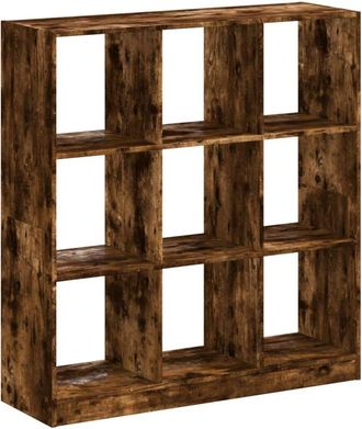 vidaXL Bookcase Smoked Oak 102x32x108 cm Engineered Wood Vidaxl